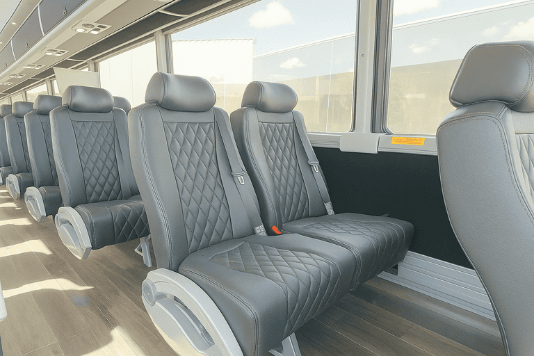 interior of Stonecrest Charter Bus charter bus