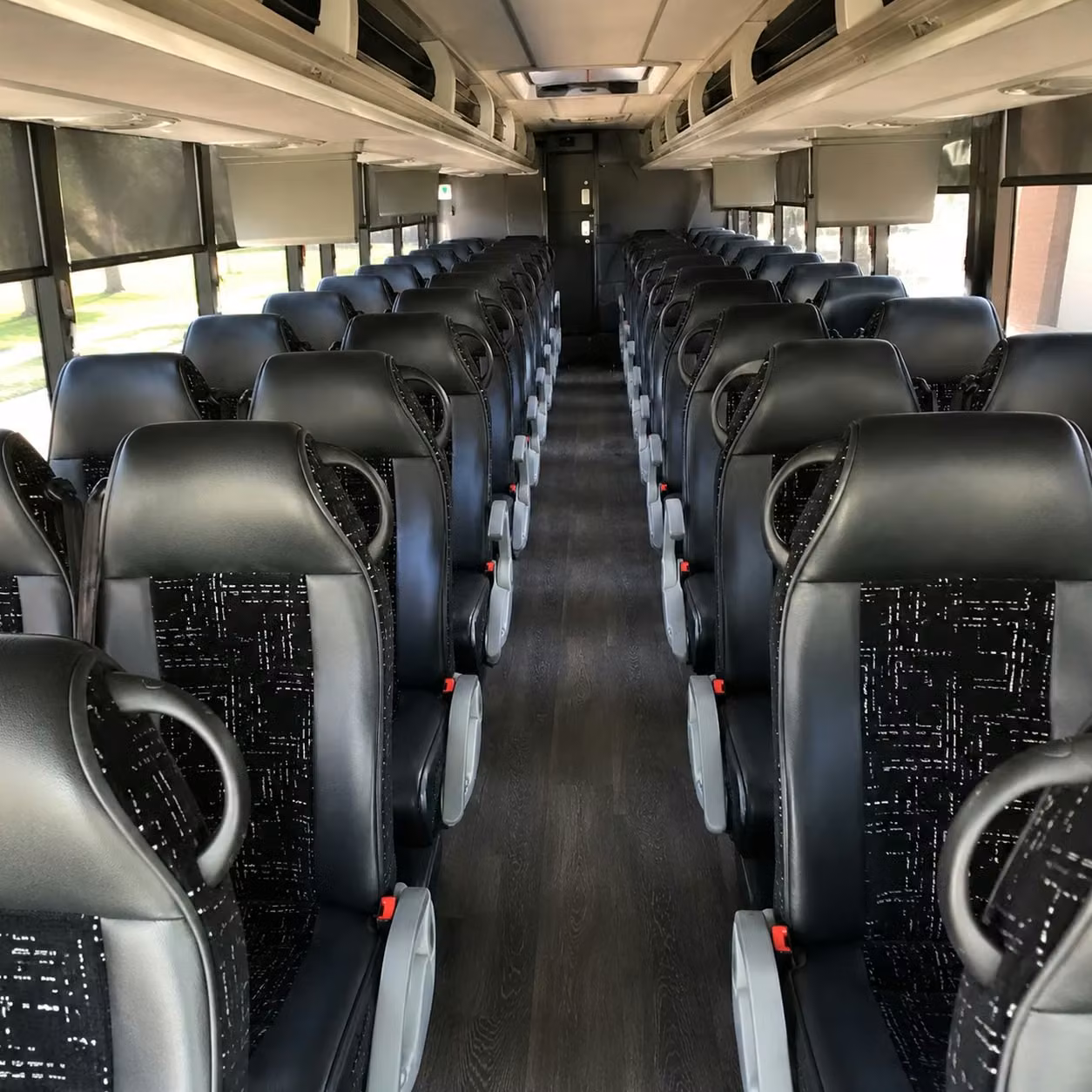 56 passenger charter bus inside