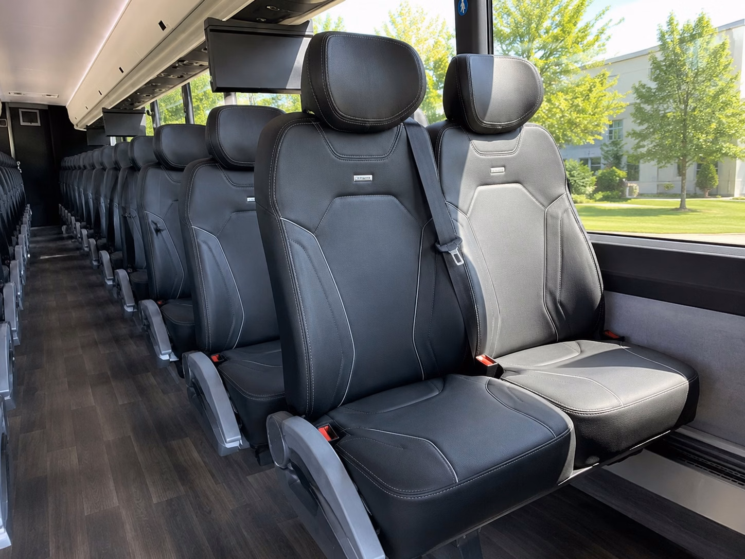 56 passenger charter bus interior